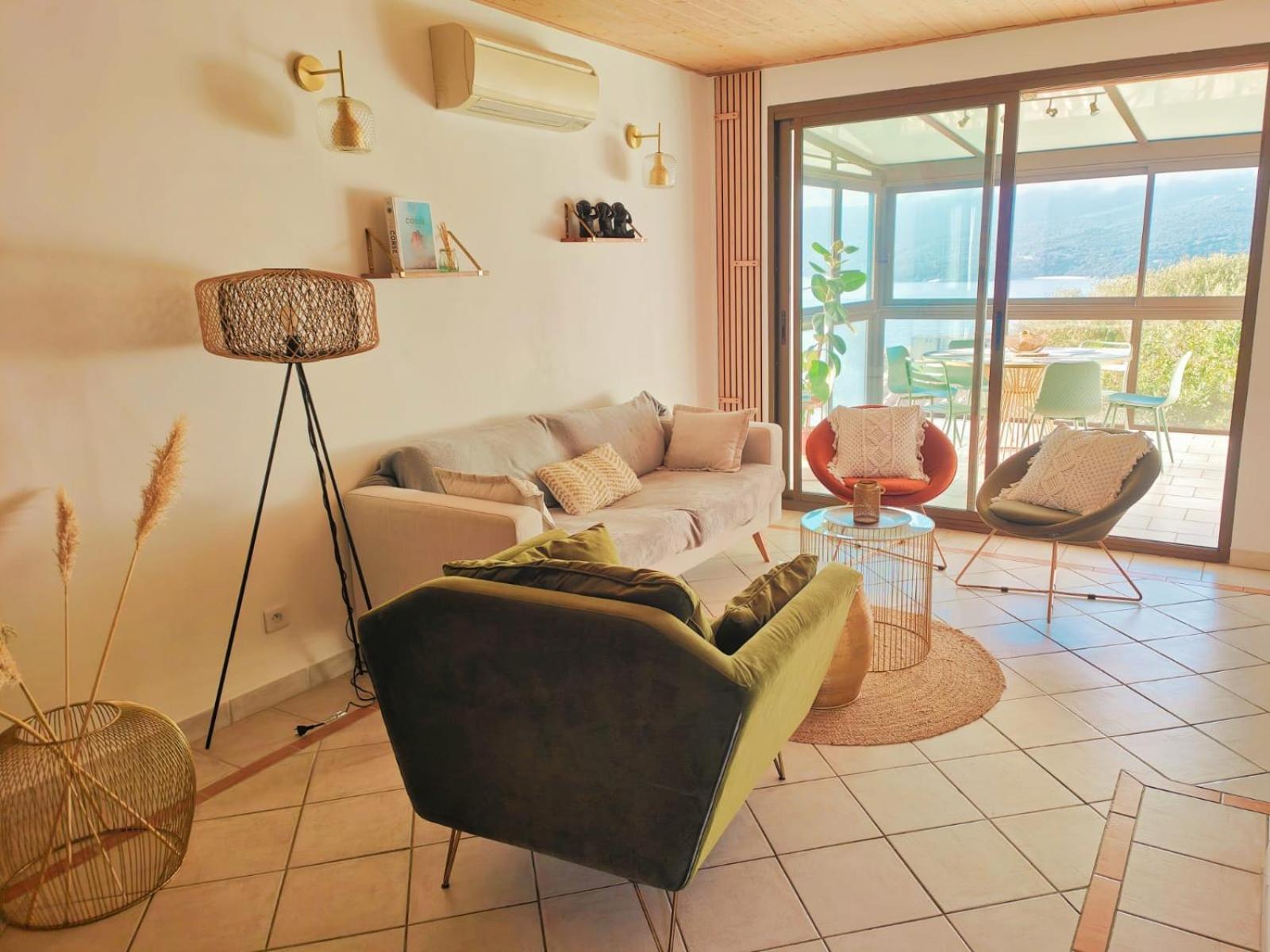 Charmante petite maison avec magnifique vue mer Propriano  Extérieur photo